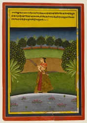 Eine Nayika erwartet ihren Liebhaber, ca. 1700-25